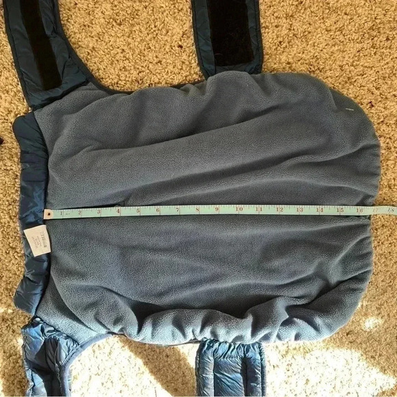 Dog Cat Coat Puffer Nano Jacket Iridescent Blue Silk and Down Feel Medium - Picture 6 of 13